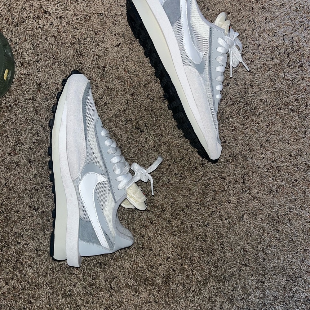Nike White and Gray Low-Top Sneakers